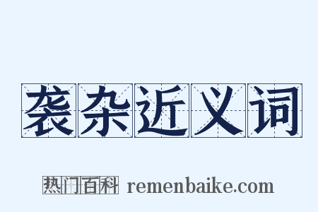 袭杂近义词是什么意思的图片